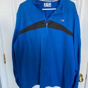 New Balance XX-Large Blue & Black 1/4 zip  Sweatshirt